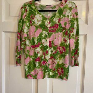 Talbots Floral Cardigan